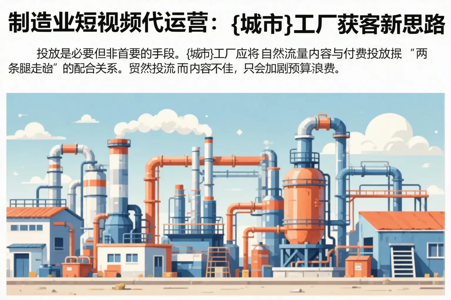 制造业短视频代运营:开化工厂获客新思路